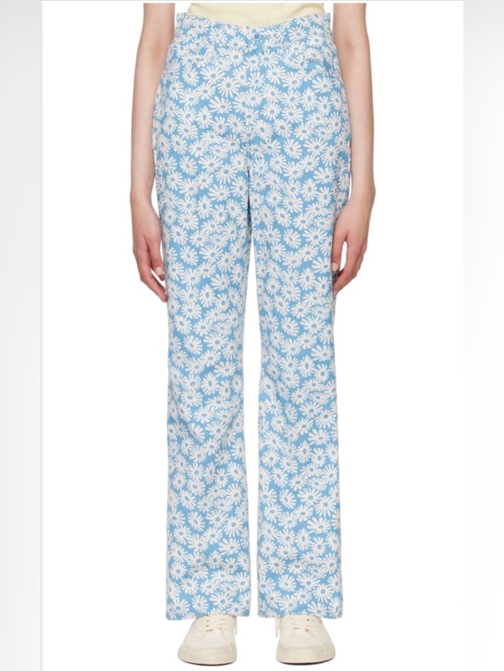 Re/Done Blue 70s Bootcut Trousers